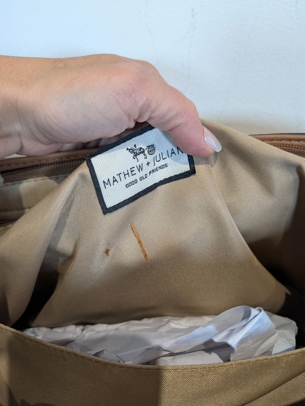 Matthew + Julian Classic Tan Women's Tote Handbag